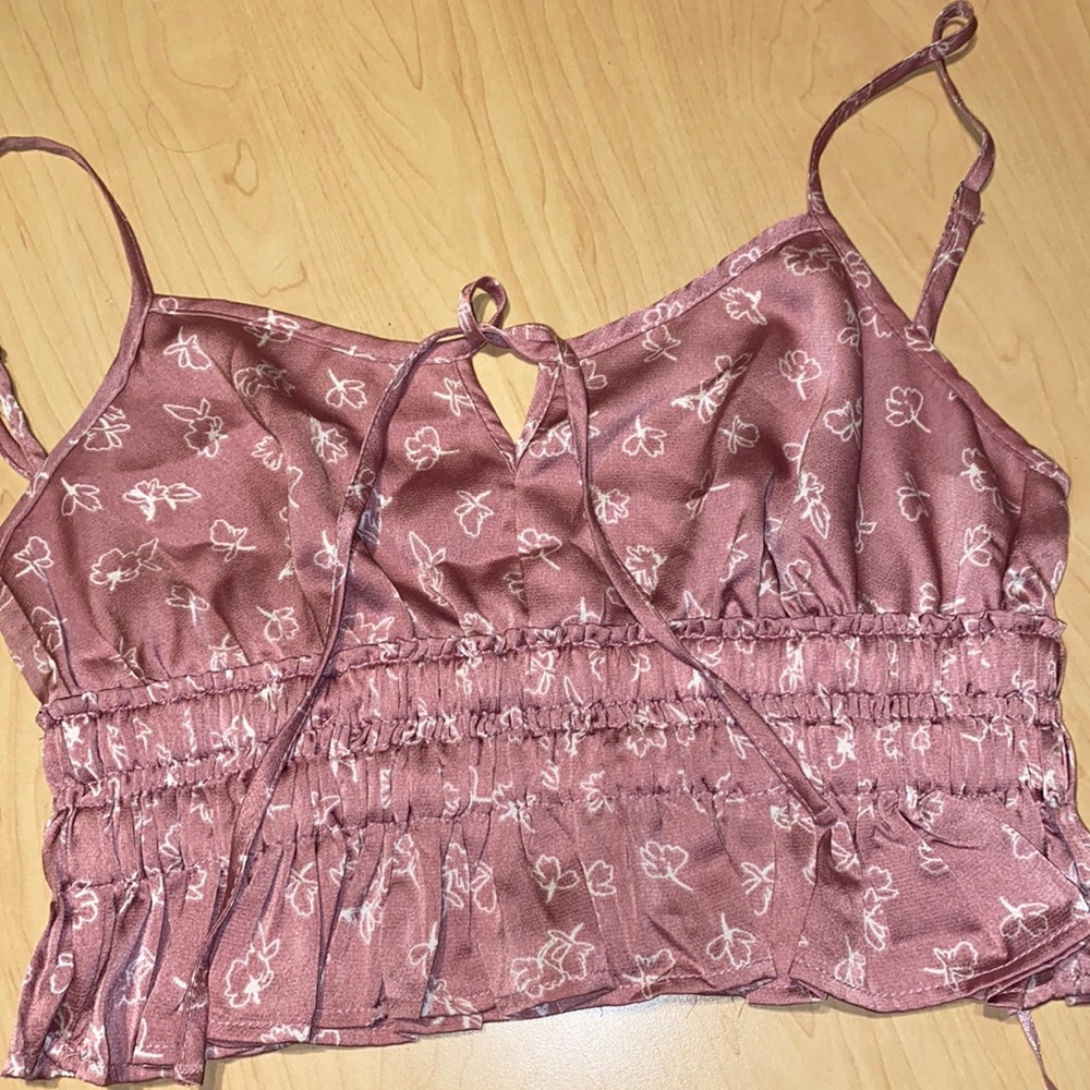 Cotton candy LA Pink cropped tank